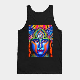Catgirl DMTfied (15) - Trippy Psychedelic Art Tank Top